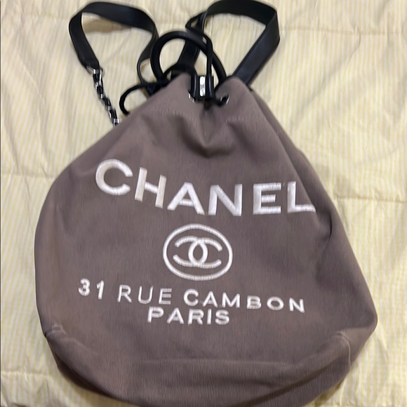 Chanel Gray Drawstring Bag - Picture 1 of 8